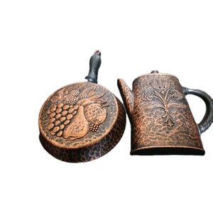 Vintage Homco 1970's Coffee Pot Frying  Pan Wall Hanging Plaque - Retro